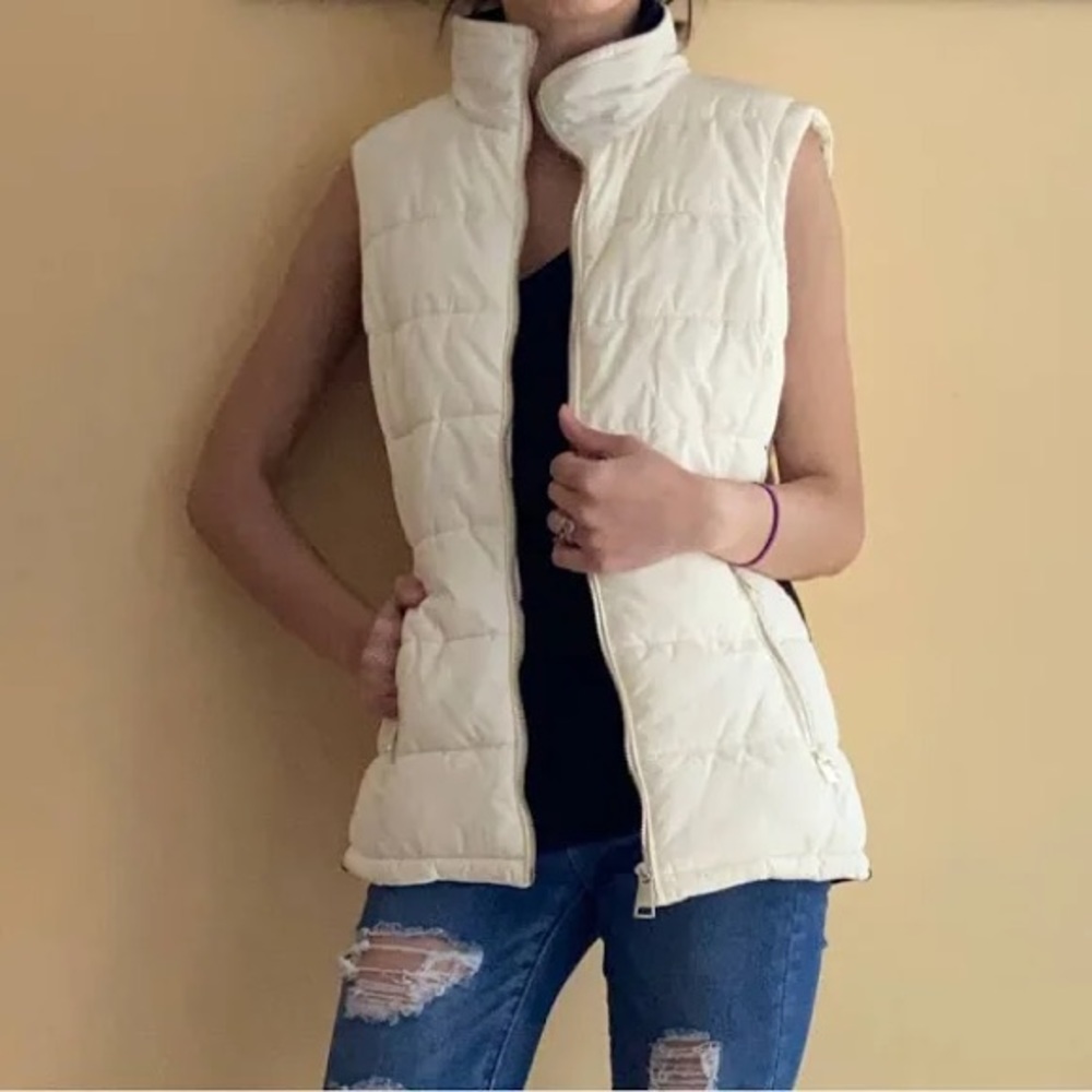 White Calvin Klein puffer vest